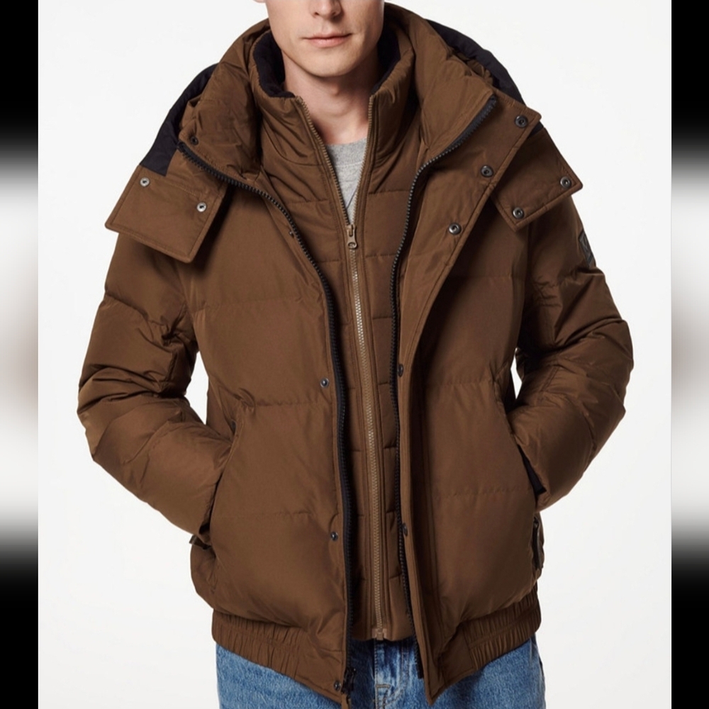 Marc New York Men's Phoenix Down Bomber Jacket with Bib Size XL